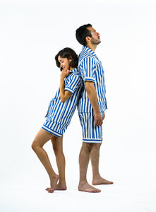 Fresh Midnight Blue Spring Women Pijama